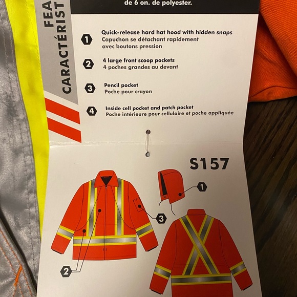 Work King Safety Hooded Duck Parka - Picture 9 of 9